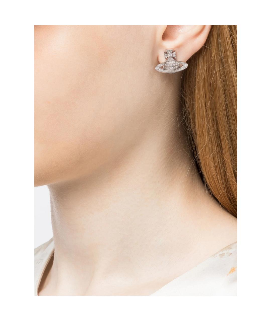 VIVIENNE WESTWOOD Серебряные металлические серьги, фото 2