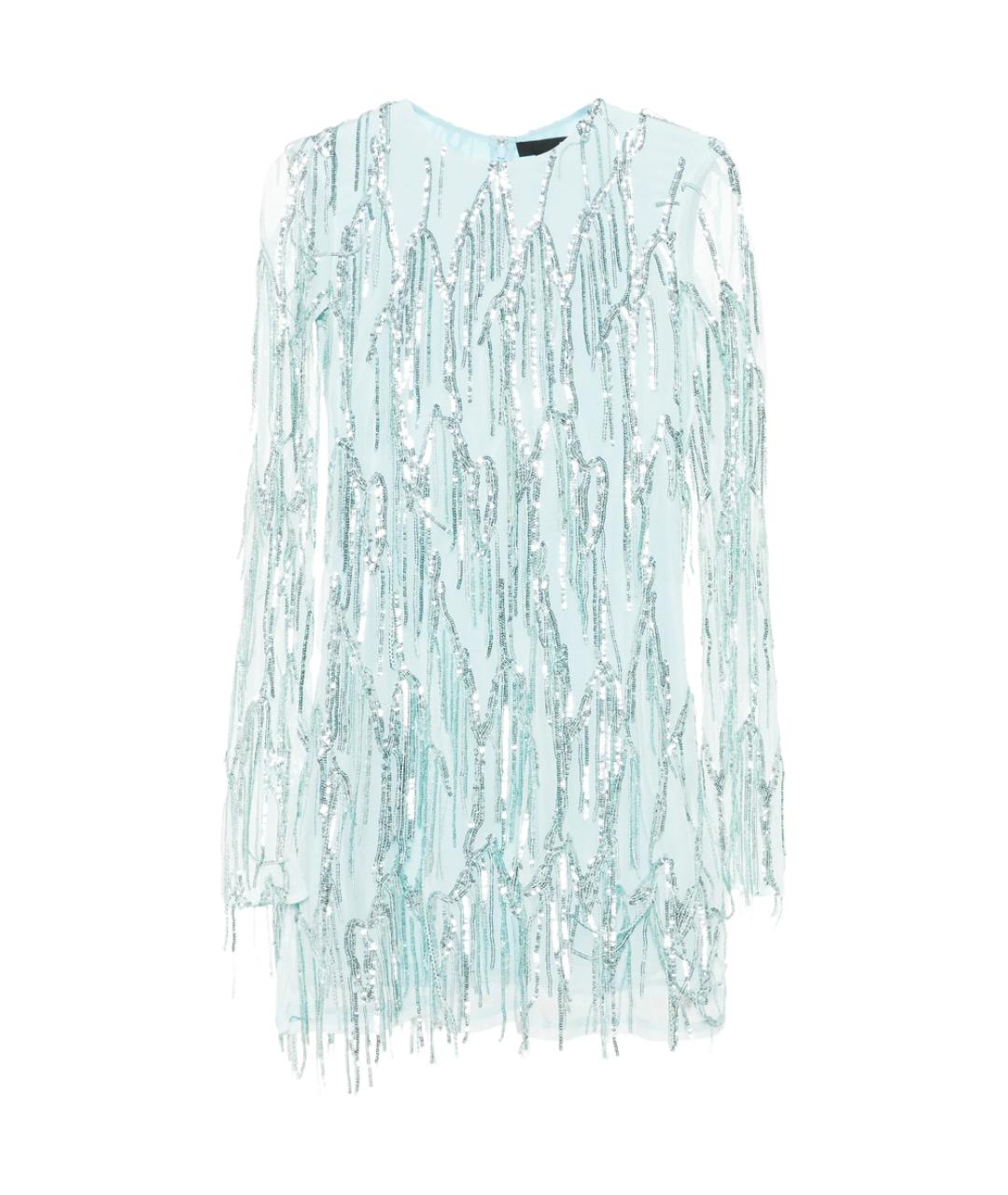 ROTATE Голубое полиэстеровое коктейльное платье, фото 1