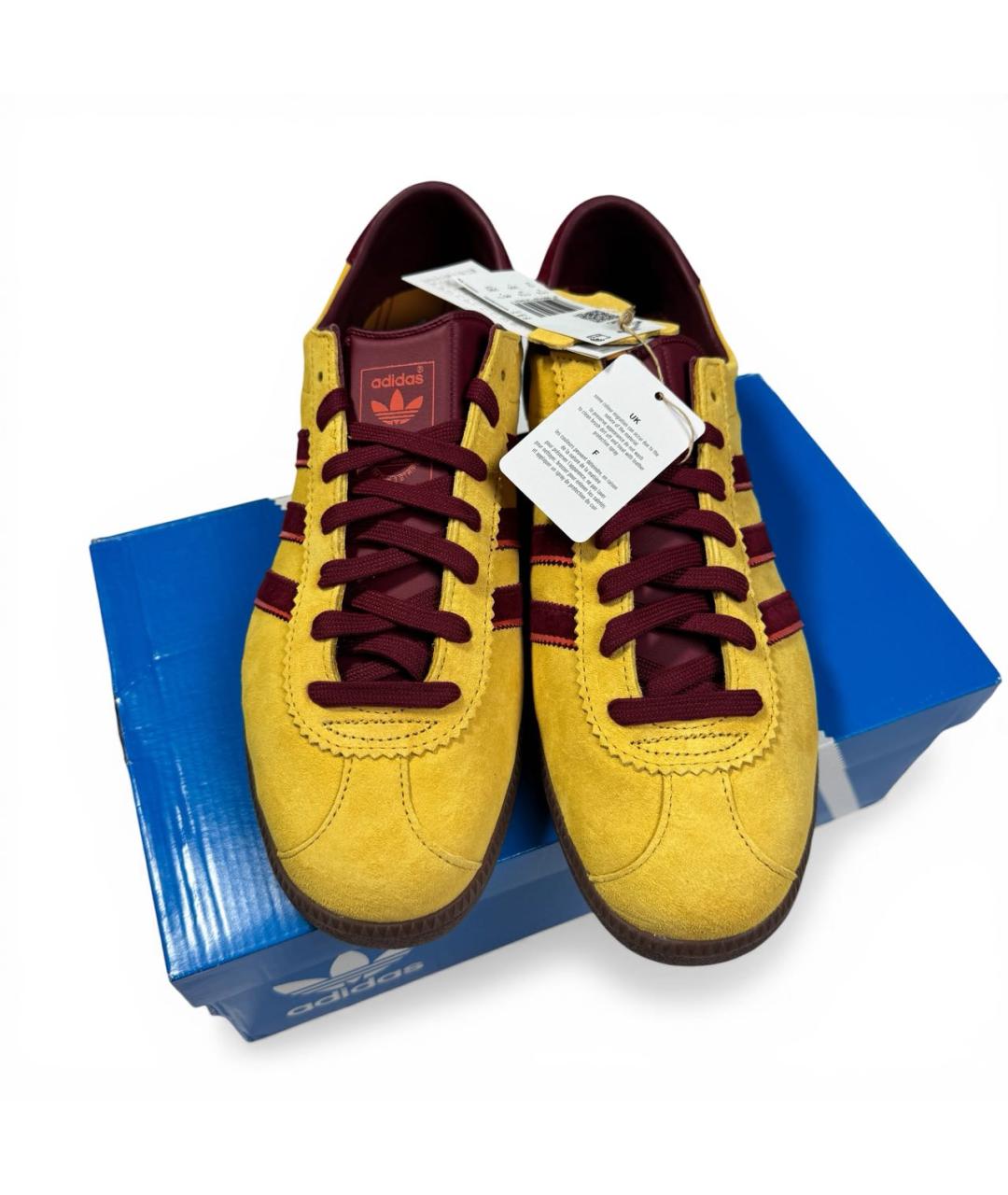 ADIDAS Желтые замшевые низкие кроссовки / кеды, фото 4