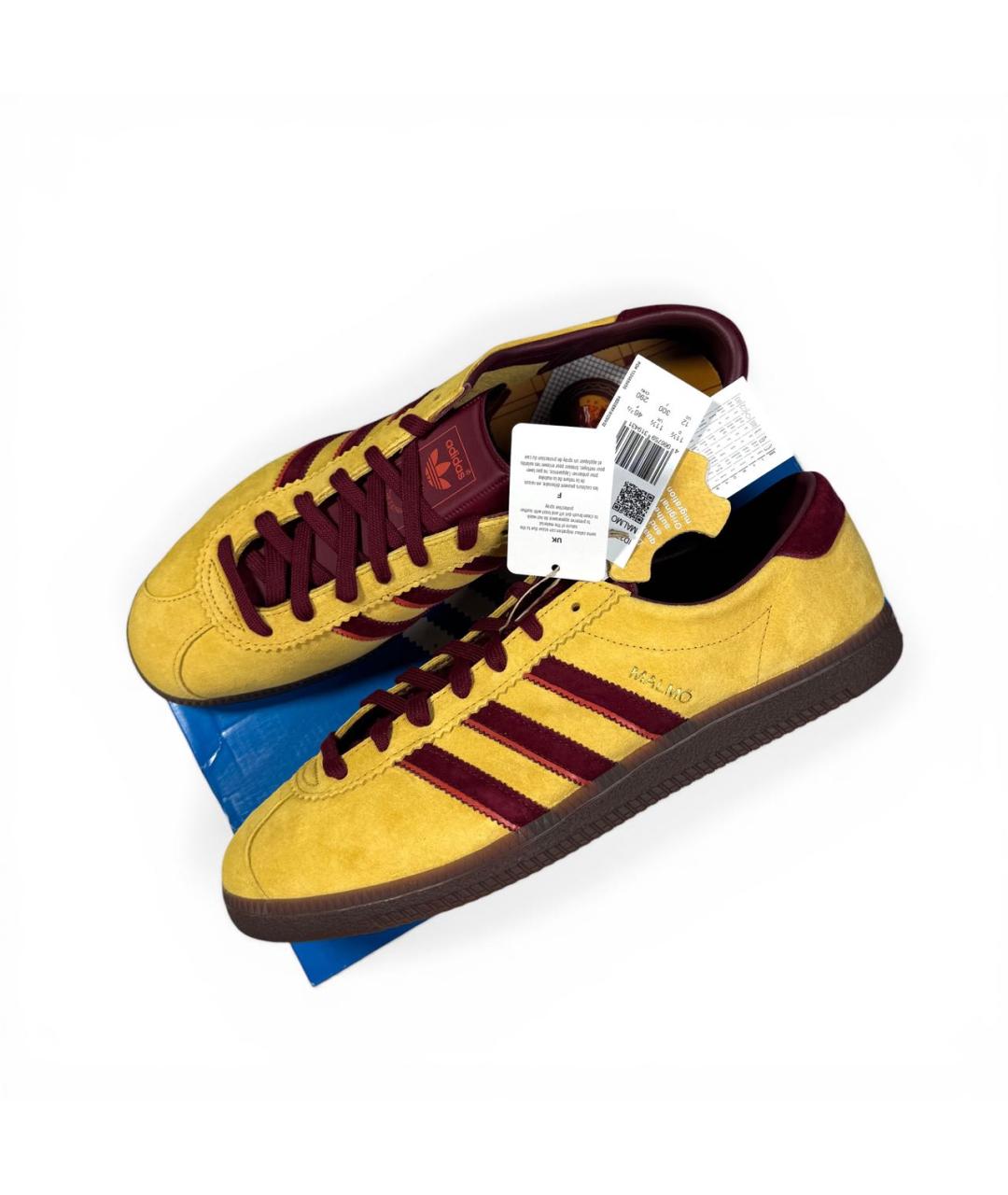 ADIDAS Желтые замшевые низкие кроссовки / кеды, фото 9
