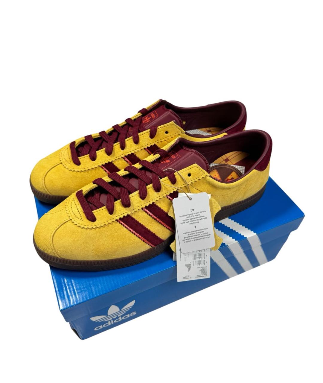 ADIDAS Желтые замшевые низкие кроссовки / кеды, фото 7