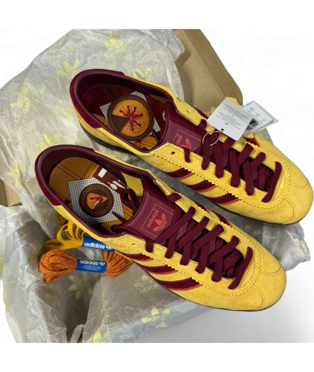 ADIDAS Желтые замшевые низкие кроссовки / кеды, фото 5