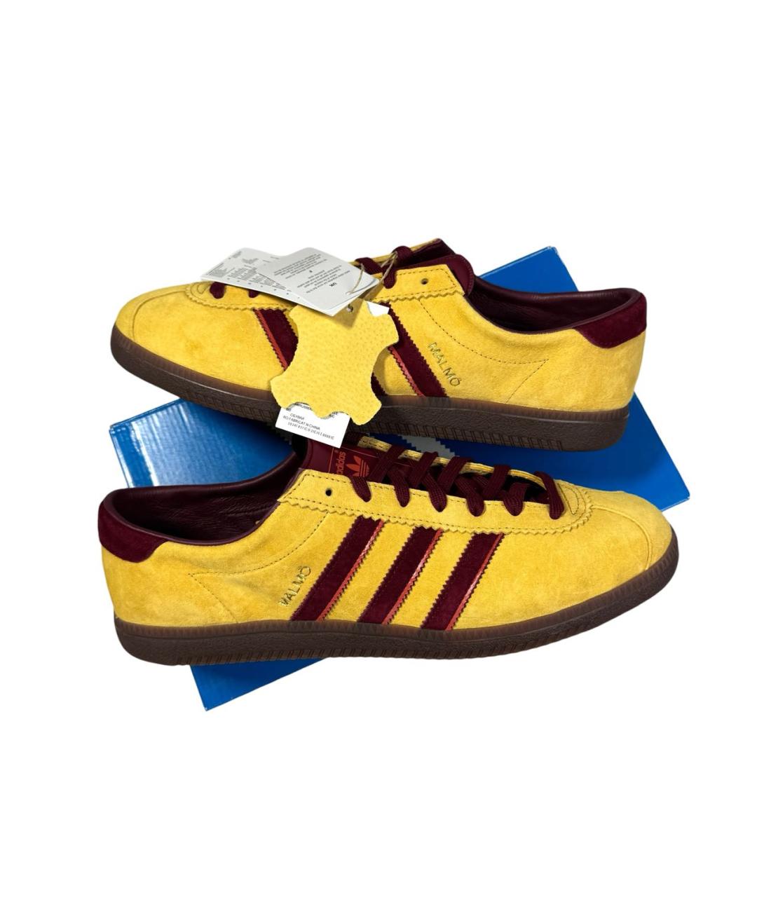 ADIDAS Желтые замшевые низкие кроссовки / кеды, фото 8