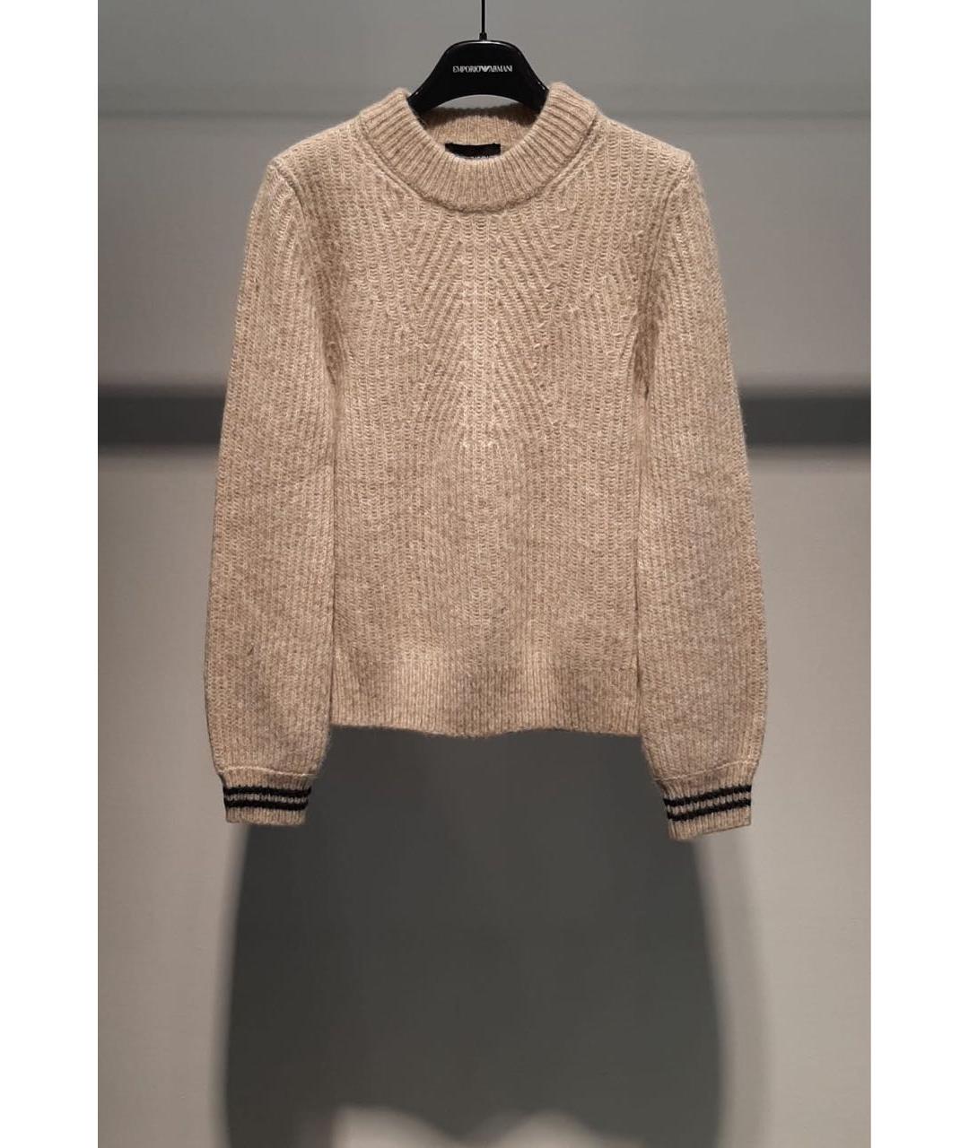 EMPORIO ARMANI Бежевый джемпер / свитер, фото 3