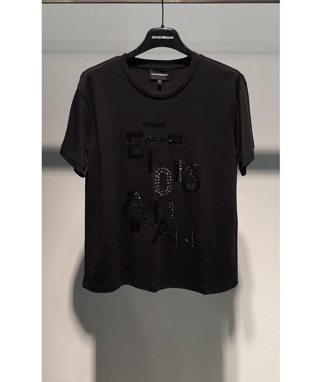 EMPORIO ARMANI Черная футболка, фото 3