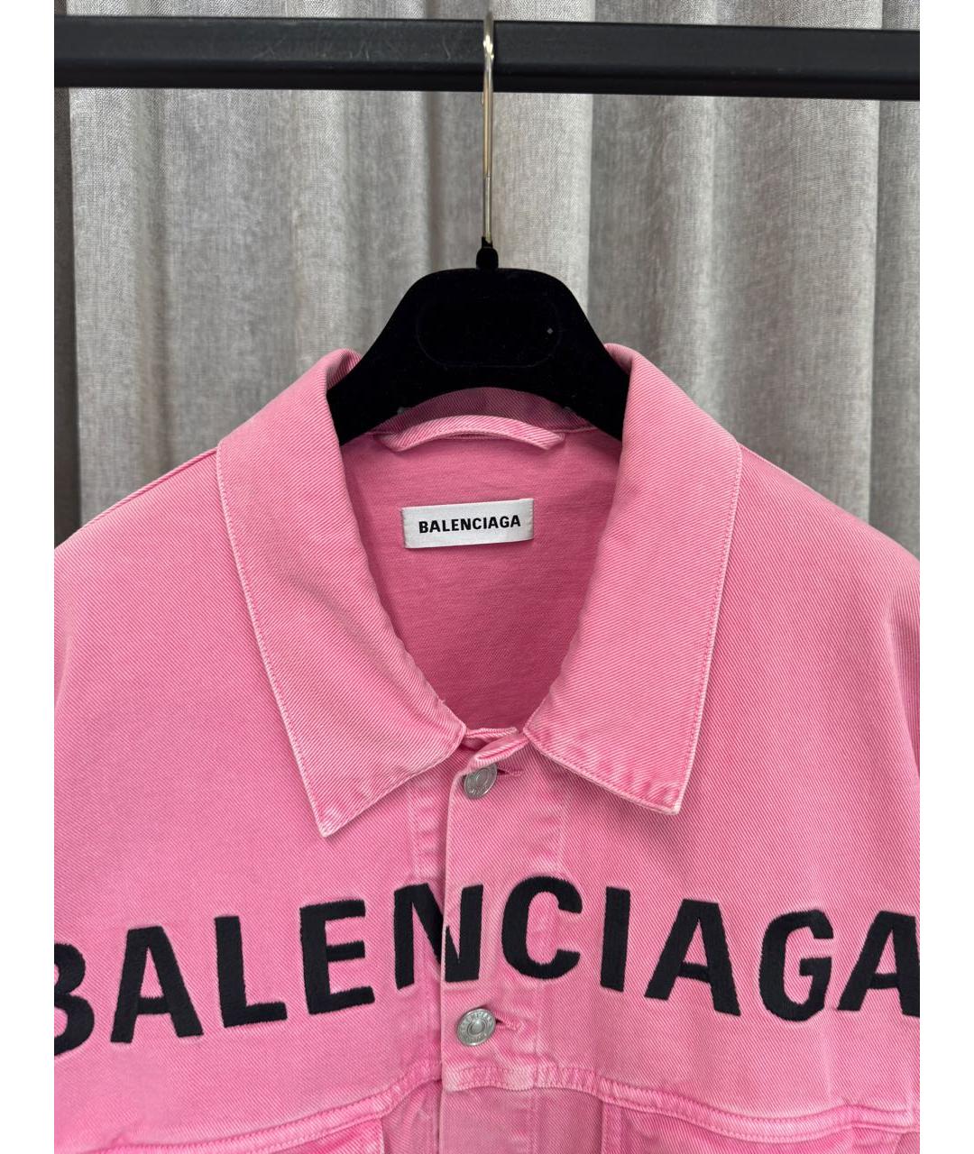 BALENCIAGA Розовая деним куртка, фото 3