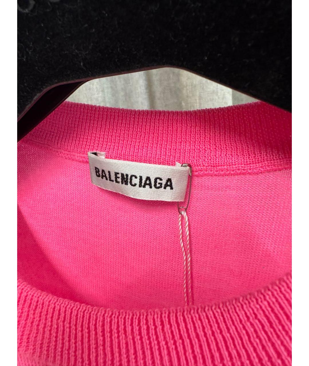 BALENCIAGA Розовый шерстяной джемпер / свитер, фото 3