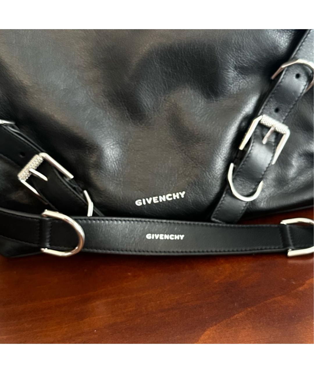 GIVENCHY Черная кожаная сумка на плечо, фото 6