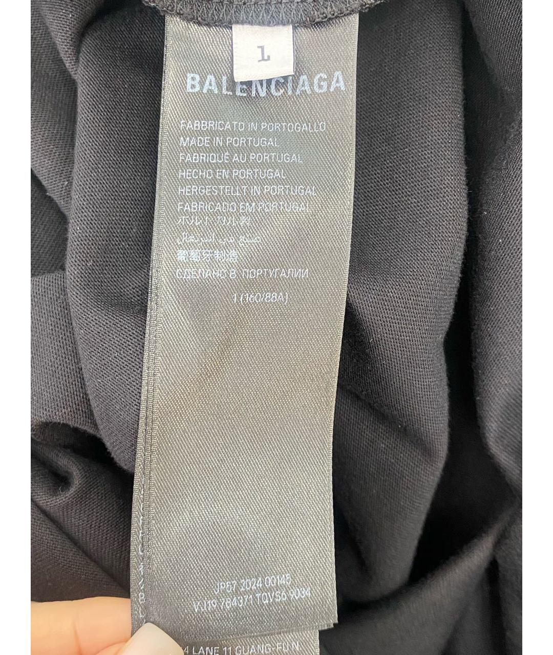 BALENCIAGA Черное хлопковое повседневное платье, фото 7