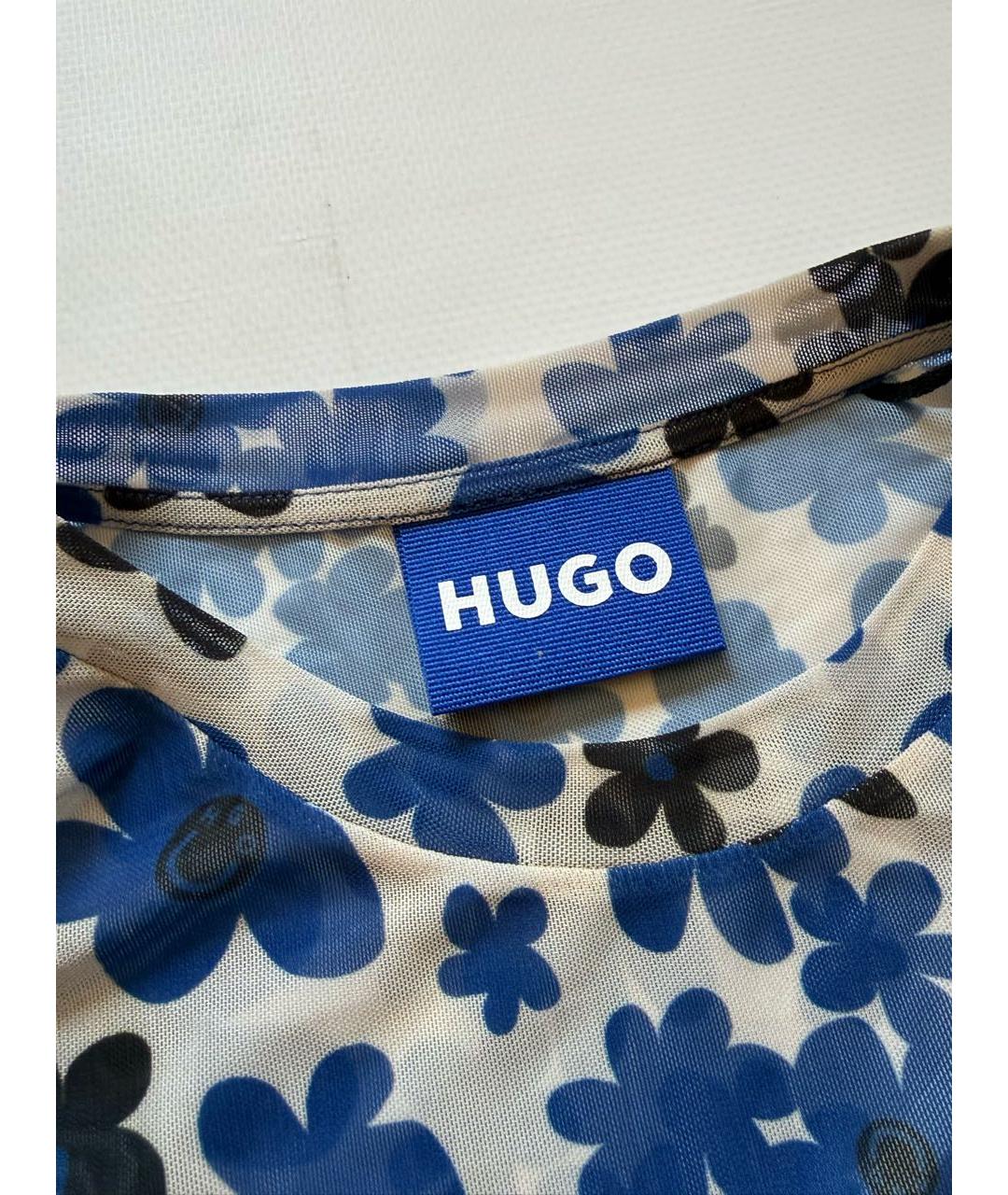 HUGO BOSS Мульти полиэстеровое повседневное платье, фото 2
