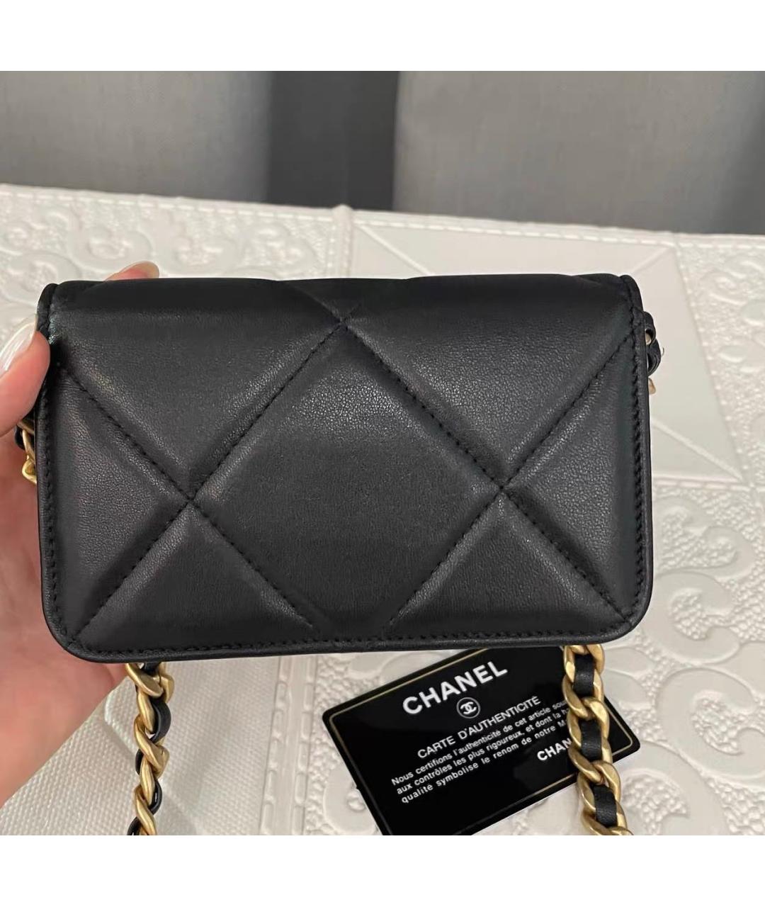 CHANEL Черная кожаная сумка через плечо, фото 4