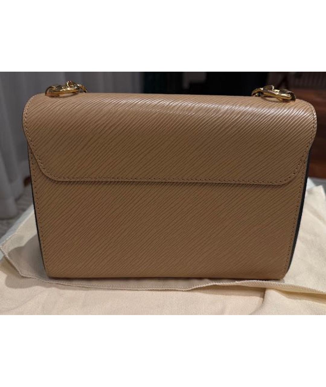 LOUIS VUITTON Бежевая кожаная сумка с короткими ручками, фото 2