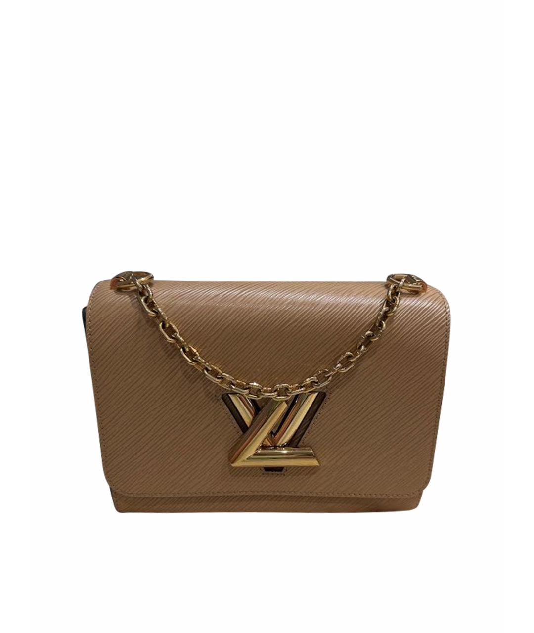 LOUIS VUITTON Бежевая кожаная сумка с короткими ручками, фото 1