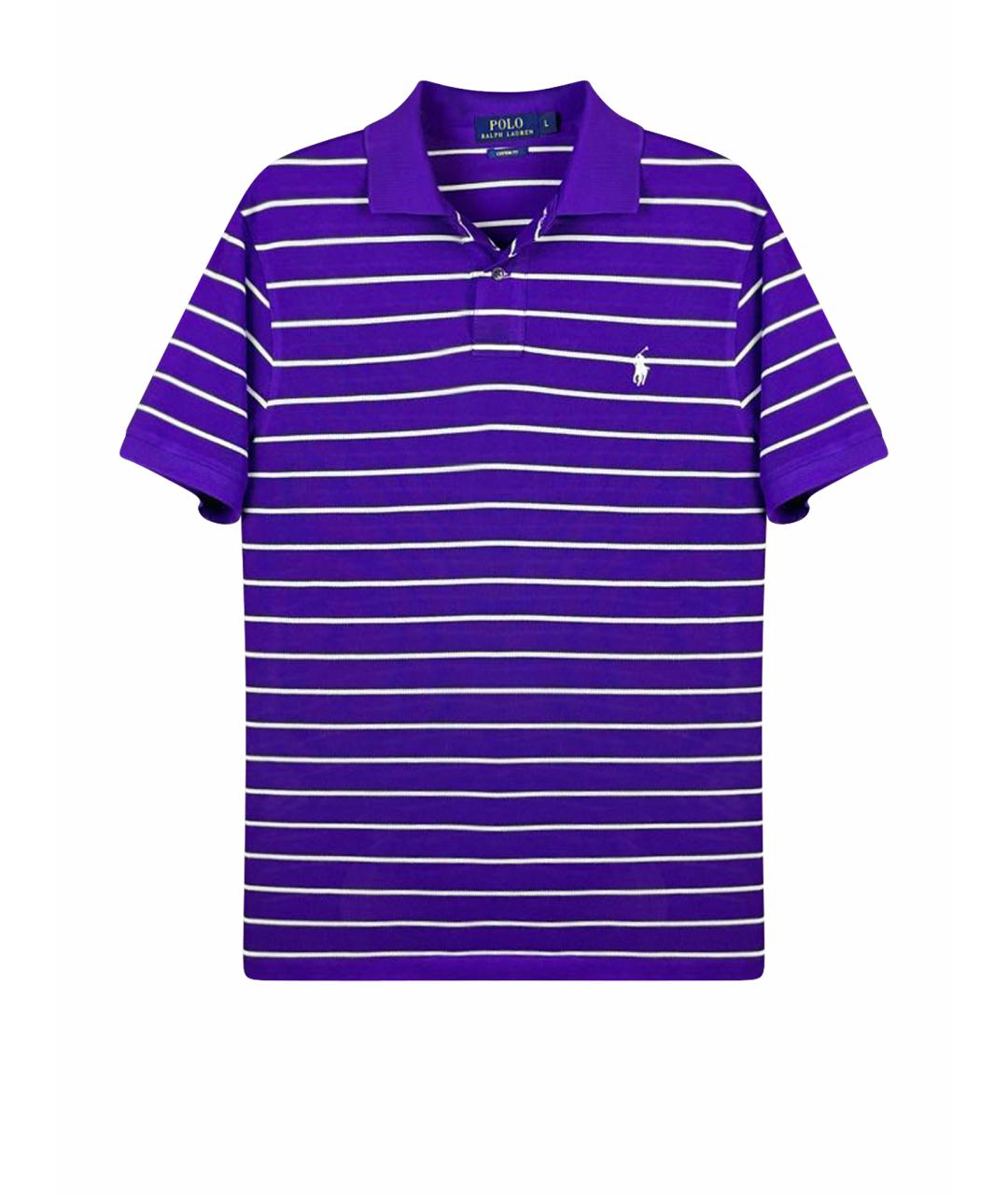 POLO RALPH LAUREN Фиолетовое хлопковое поло с коротким рукавом, фото 1