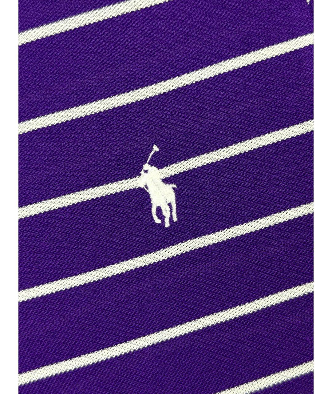 POLO RALPH LAUREN Фиолетовое хлопковое поло с коротким рукавом, фото 4