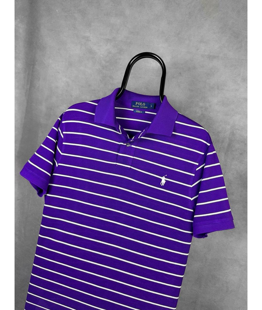 POLO RALPH LAUREN Фиолетовое хлопковое поло с коротким рукавом, фото 3