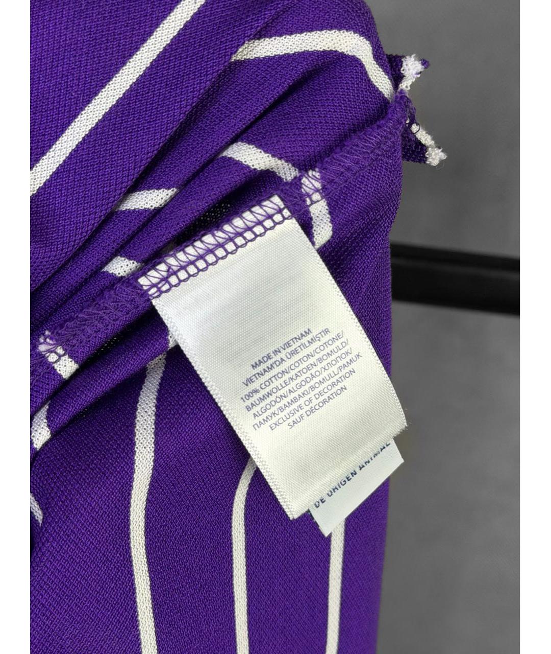 POLO RALPH LAUREN Фиолетовое хлопковое поло с коротким рукавом, фото 6