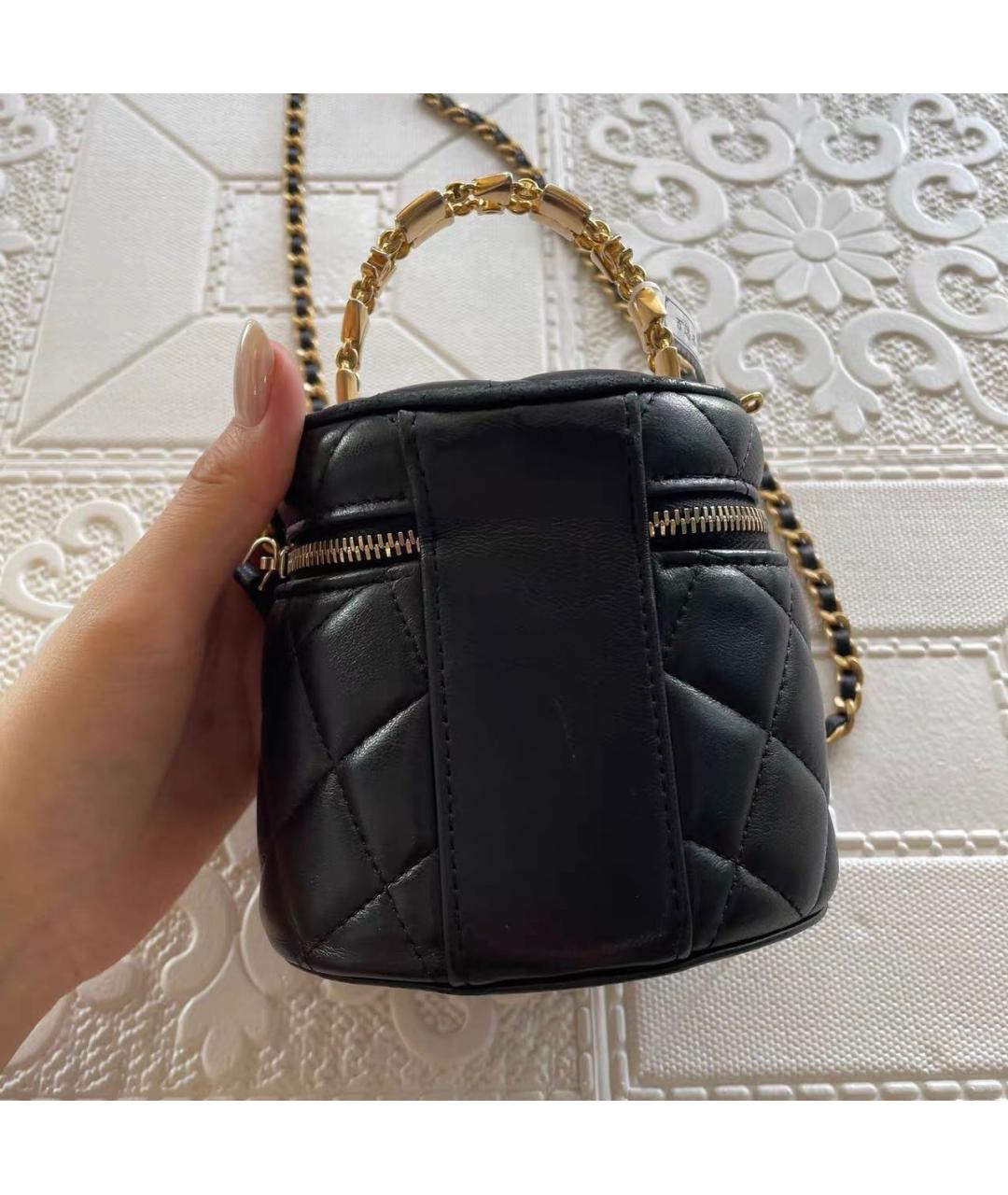 CHANEL Черная кожаная сумка через плечо, фото 4