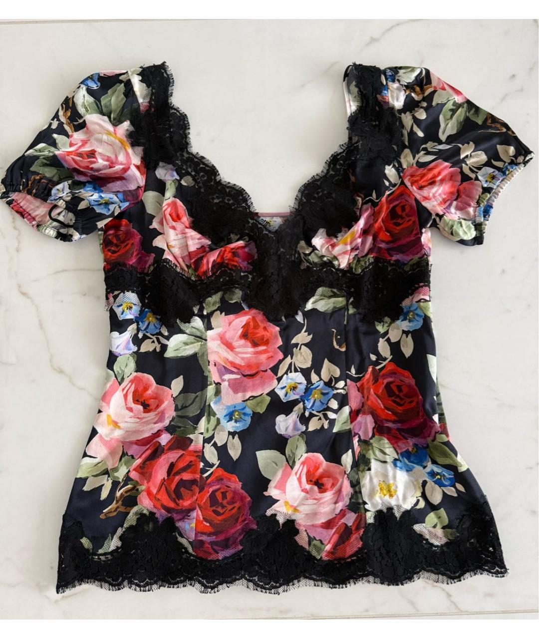 DOLCE&GABBANA Мульти шелковая блузы, фото 5