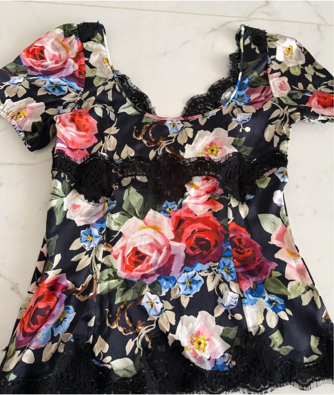 DOLCE&GABBANA Мульти шелковая блузы, фото 2