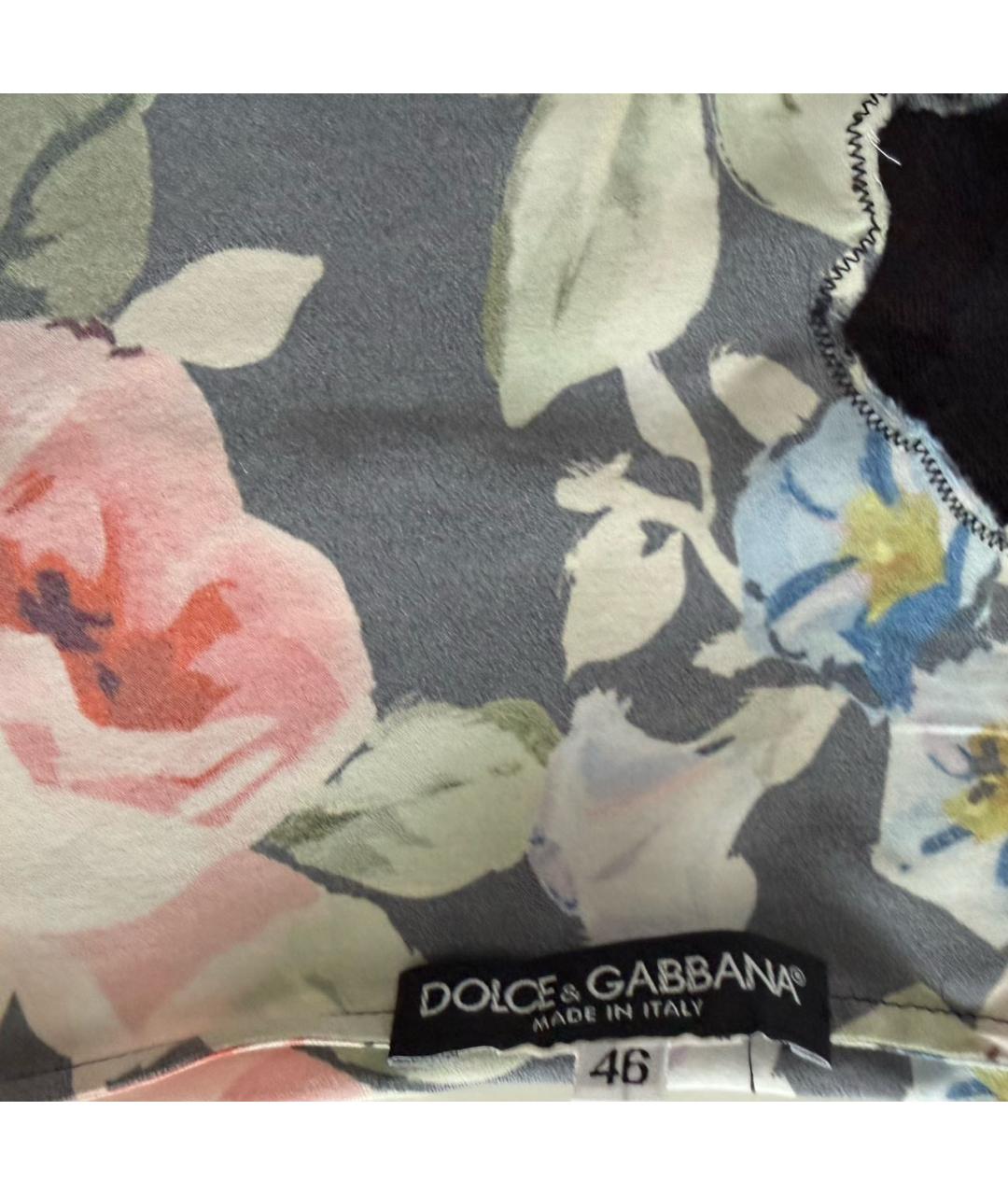 DOLCE&GABBANA Мульти шелковая блузы, фото 4