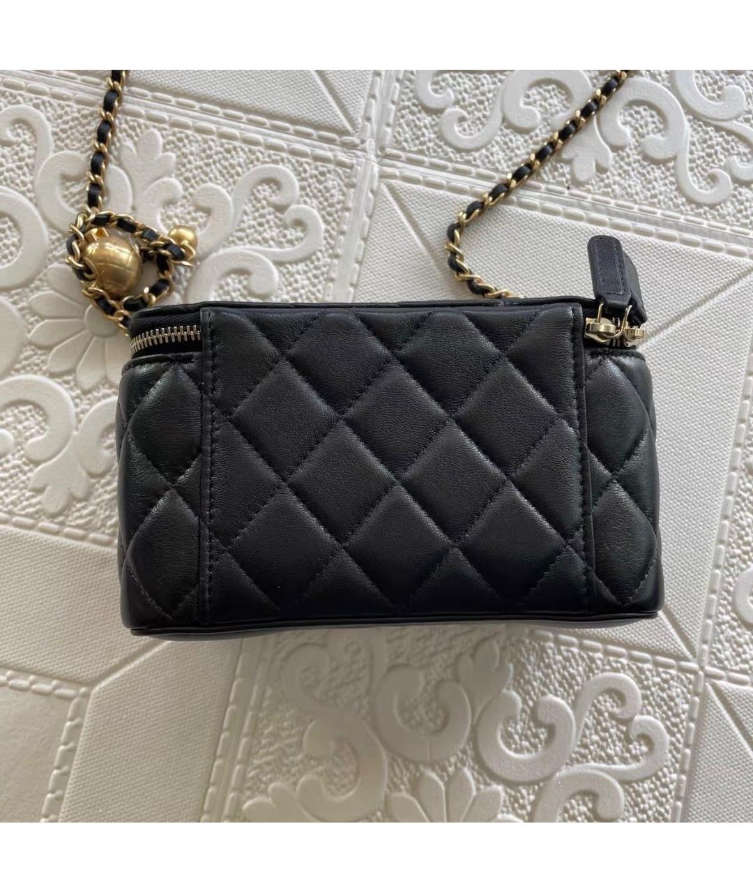 CHANEL Черная кожаная сумка через плечо, фото 4