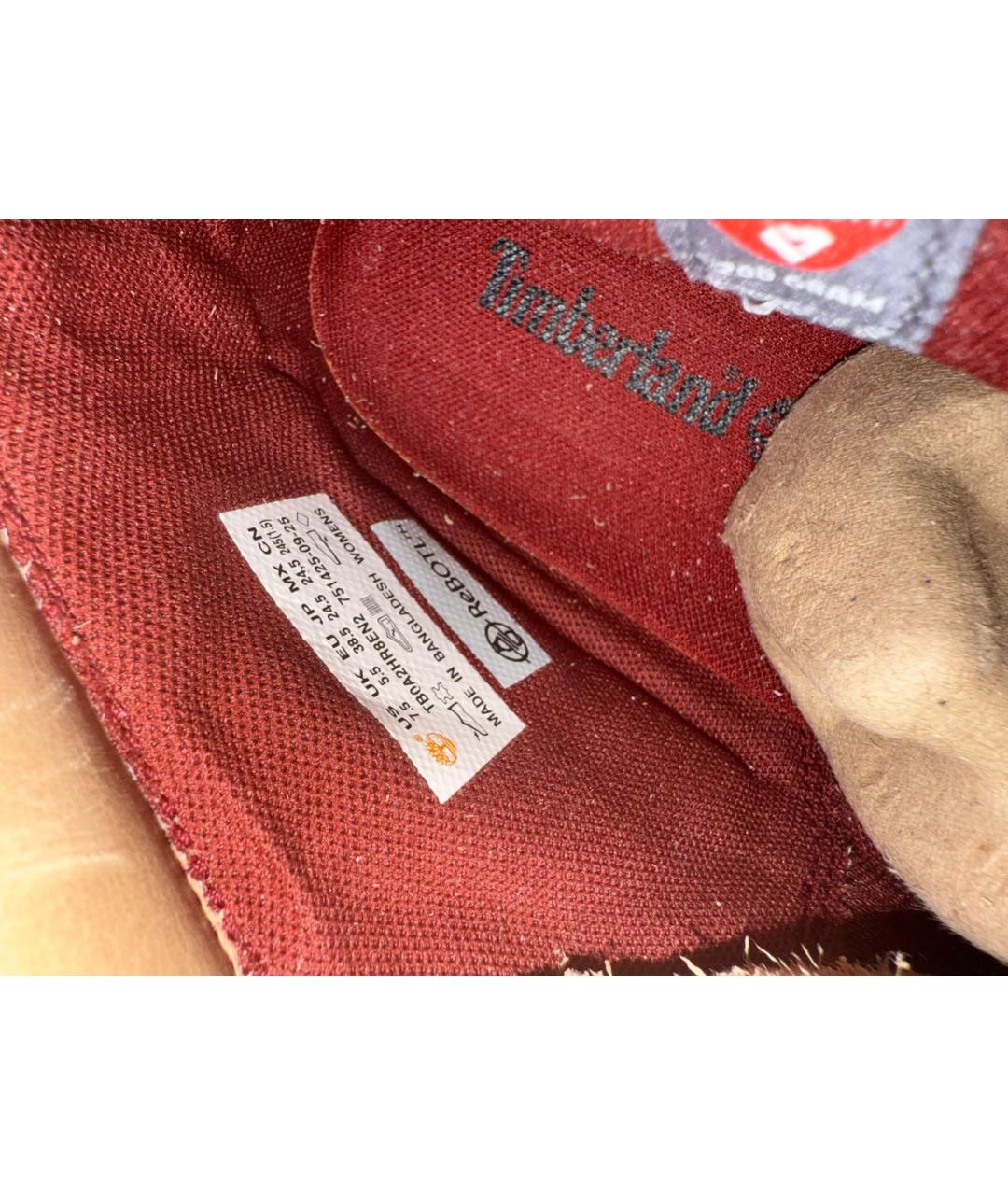 TIMBERLAND Бежевые кожаные ботинки, фото 7