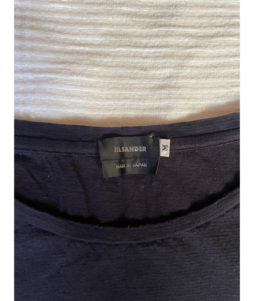 JIL SANDER Черная хлопковая футболка, фото 3