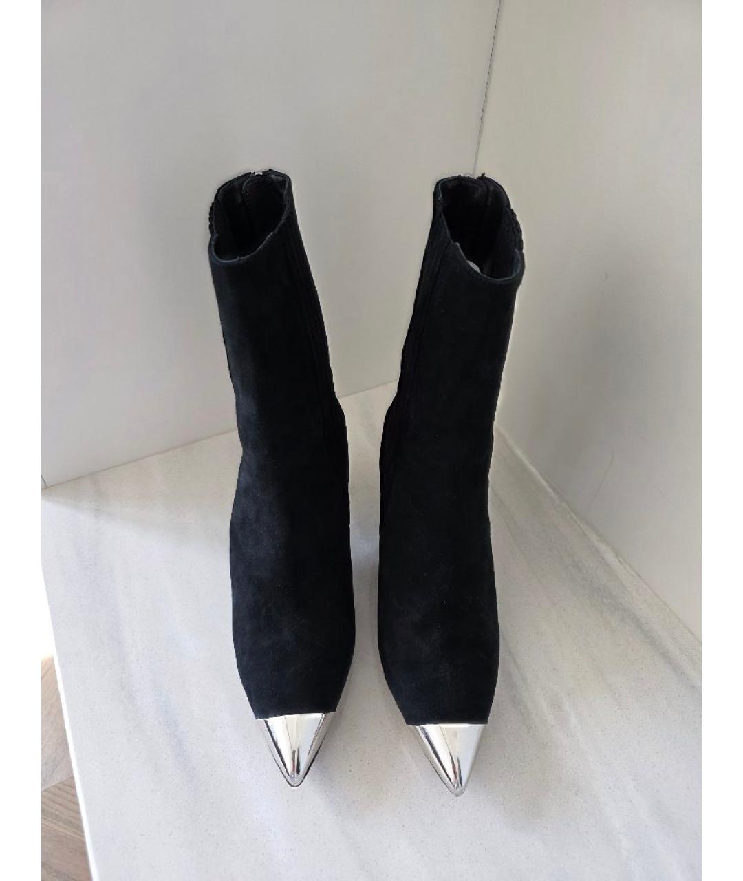 AQUAZZURA Черные замшевые ботильоны, фото 2