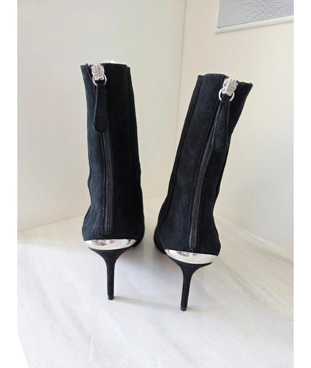 AQUAZZURA Черные замшевые ботильоны, фото 4