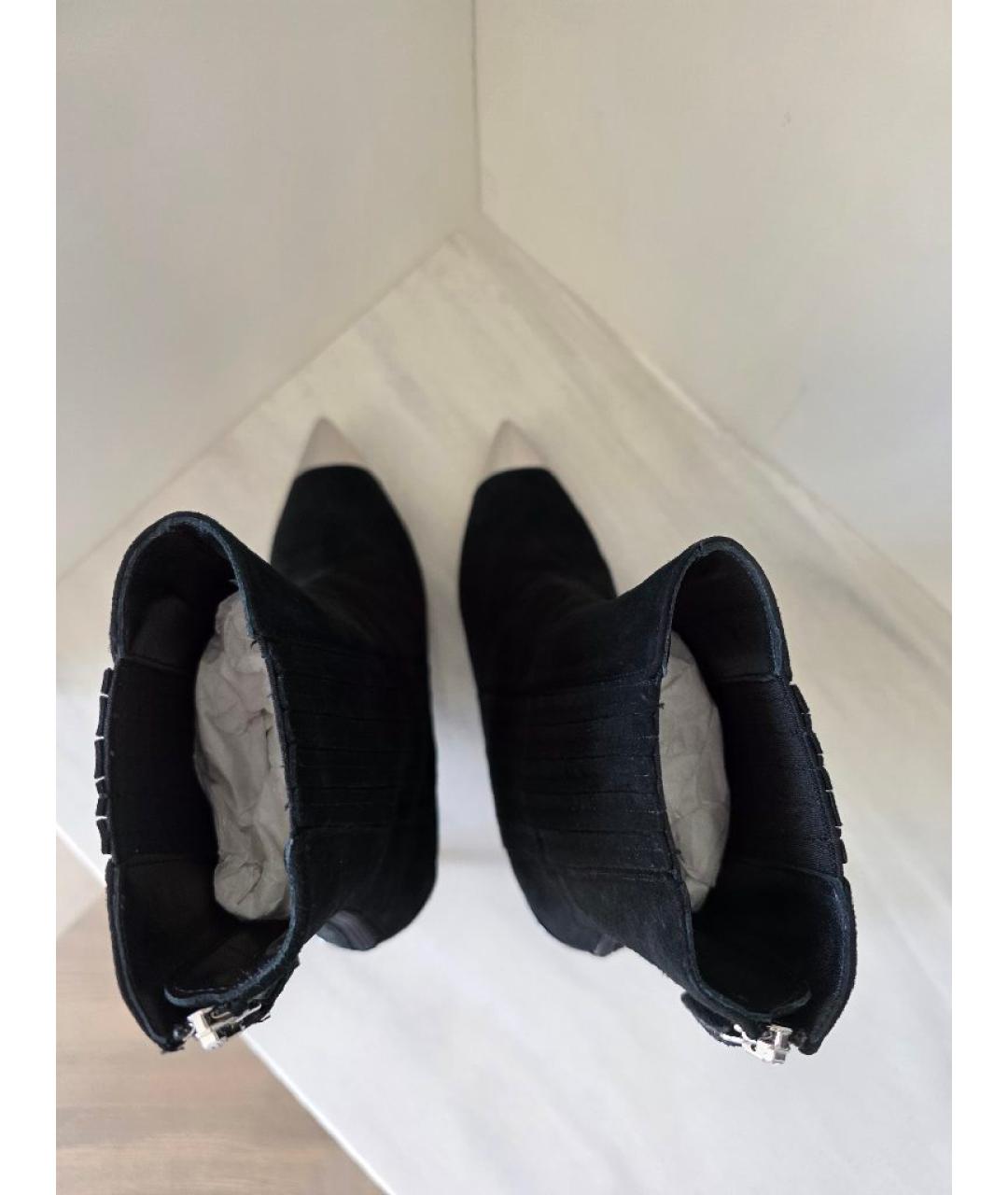 AQUAZZURA Черные замшевые ботильоны, фото 3