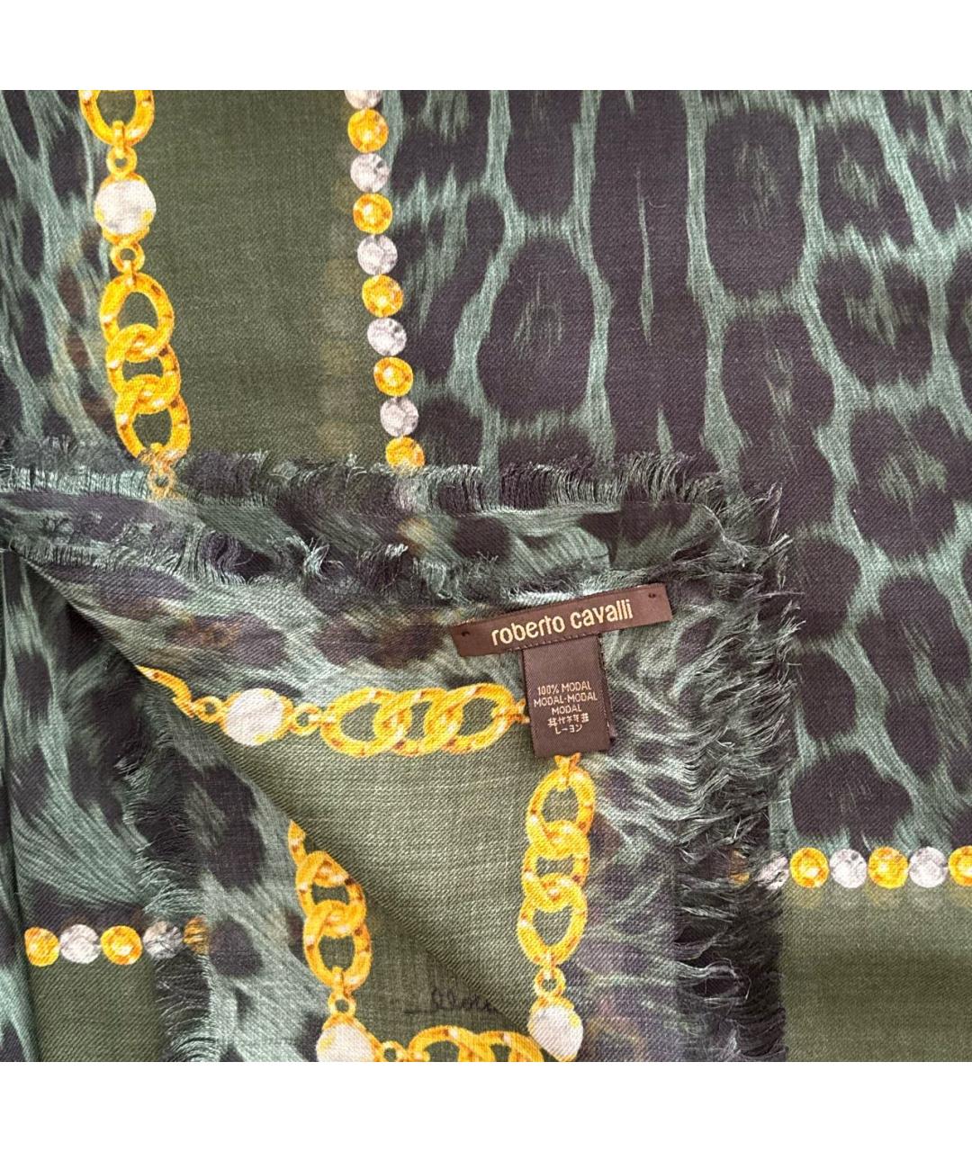 ROBERTO CAVALLI Зеленый платок, фото 2