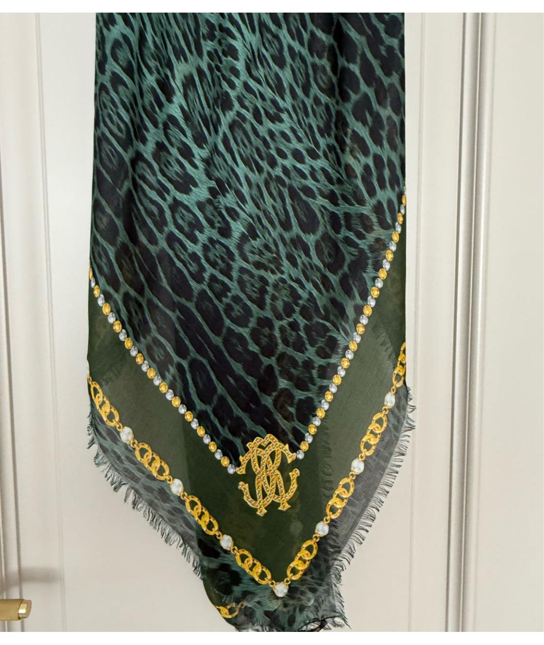ROBERTO CAVALLI Зеленый платок, фото 3