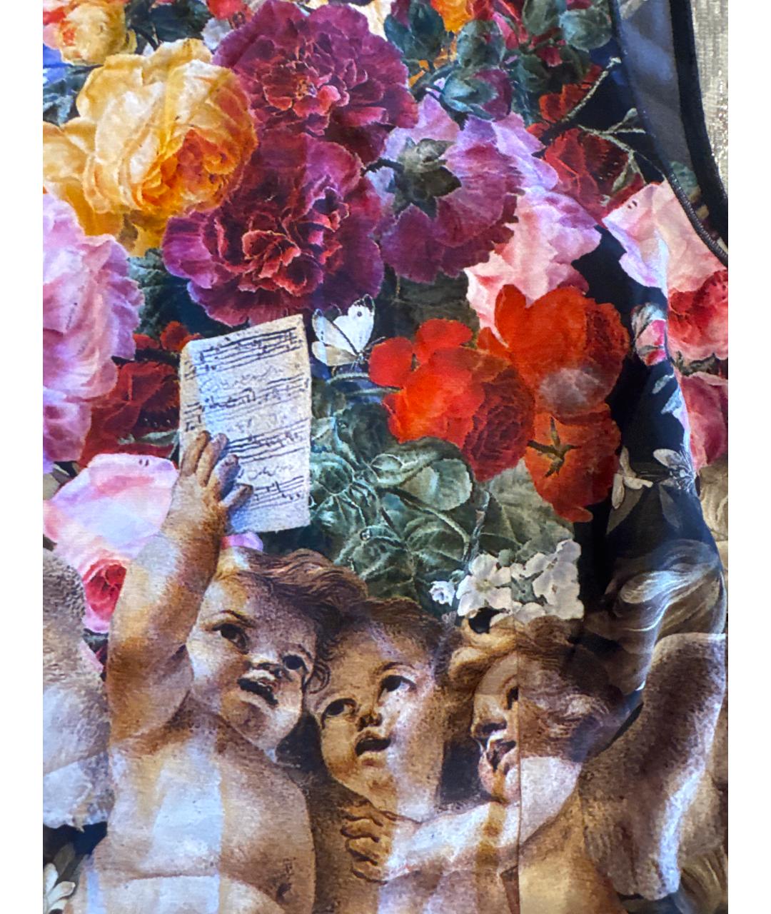 DOLCE&GABBANA Черная шелковая майка, фото 4