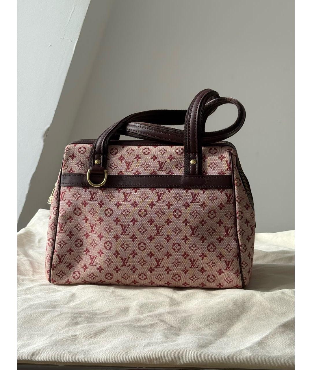 LOUIS VUITTON Розовая тканевая сумка через плечо, фото 7
