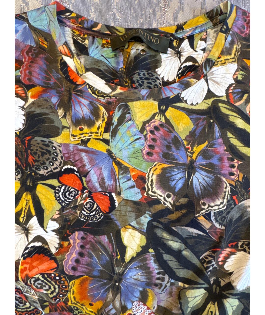 VALENTINO Хаки хлопковая футболка, фото 4