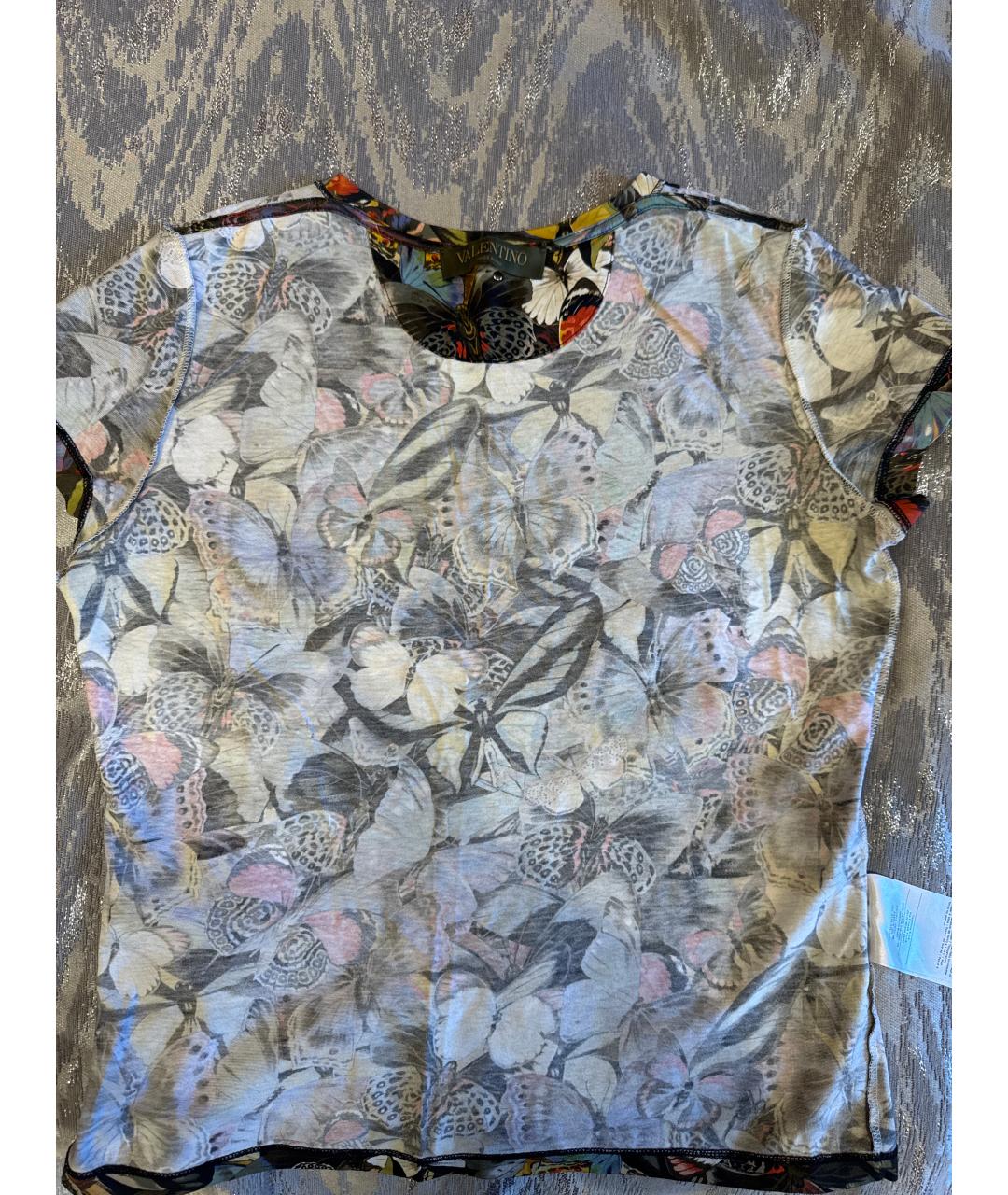 VALENTINO Хаки хлопковая футболка, фото 3