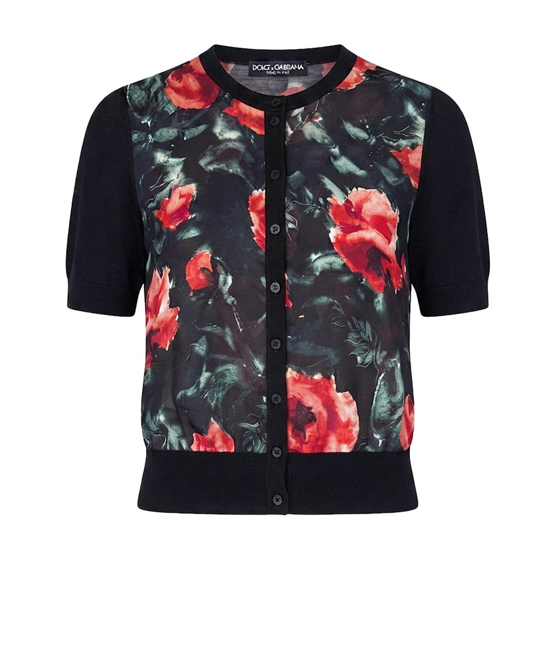 DOLCE&GABBANA Черный шелковый кардиган, фото 1