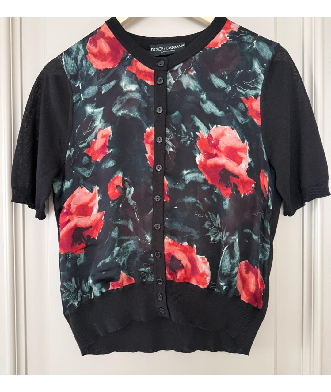 DOLCE&GABBANA Черный шелковый кардиган, фото 5