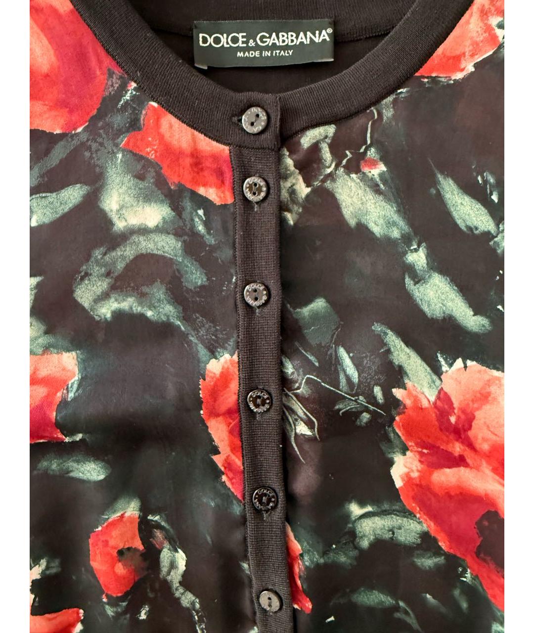 DOLCE&GABBANA Черный шелковый кардиган, фото 3