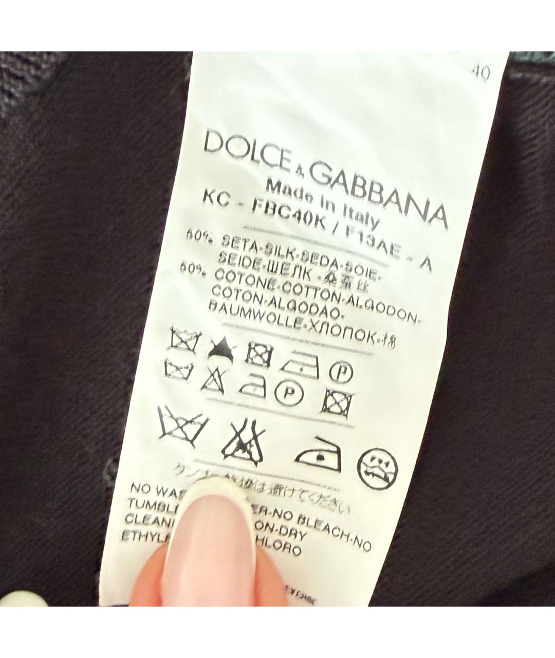 DOLCE&GABBANA Черный шелковый кардиган, фото 4