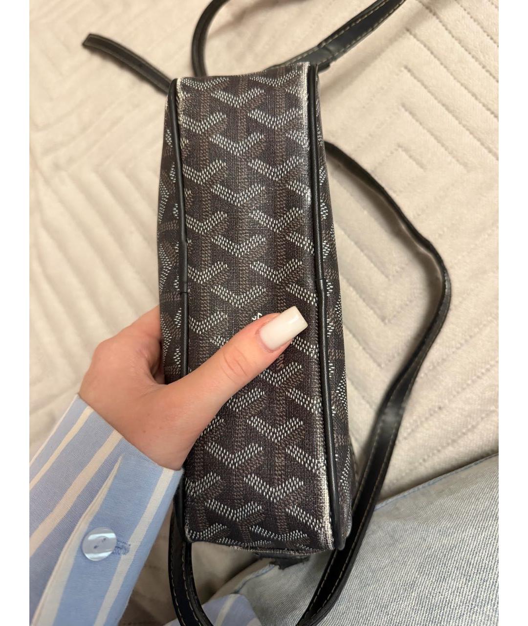 GOYARD Серая сумка через плечо из канвы, фото 2