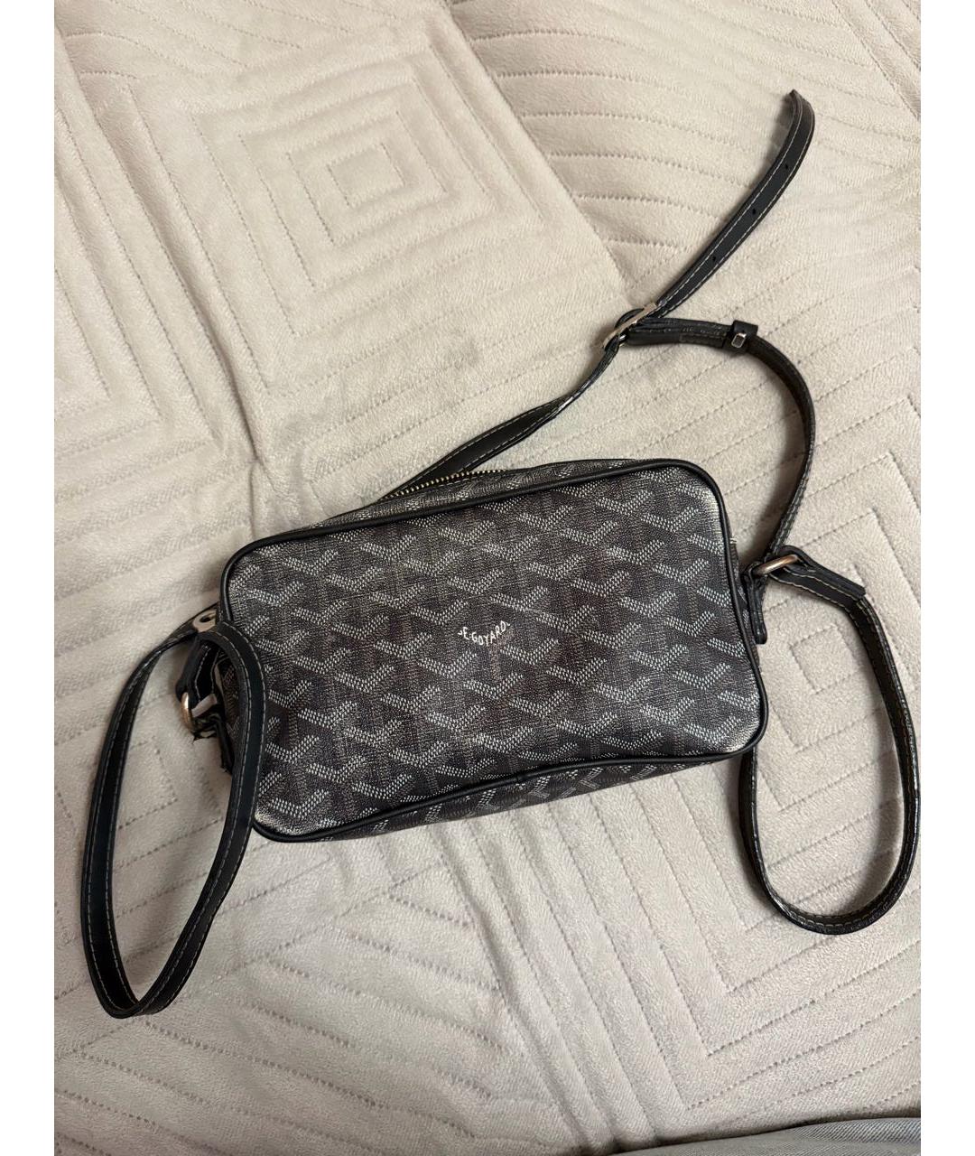 GOYARD Серая сумка через плечо из канвы, фото 9