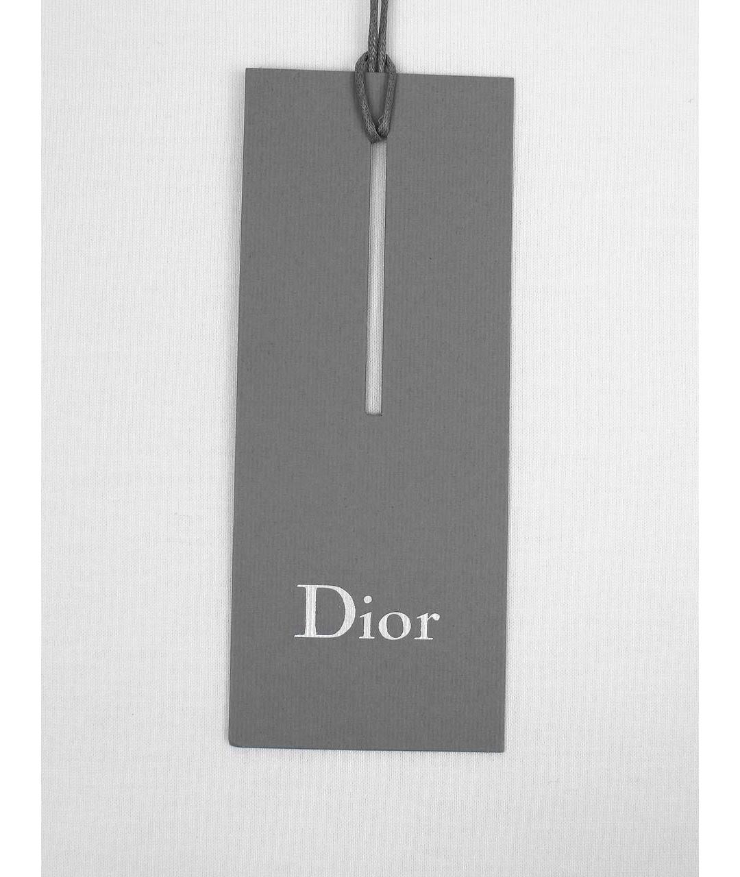 CHRISTIAN DIOR Белая хлопковая футболка, фото 5