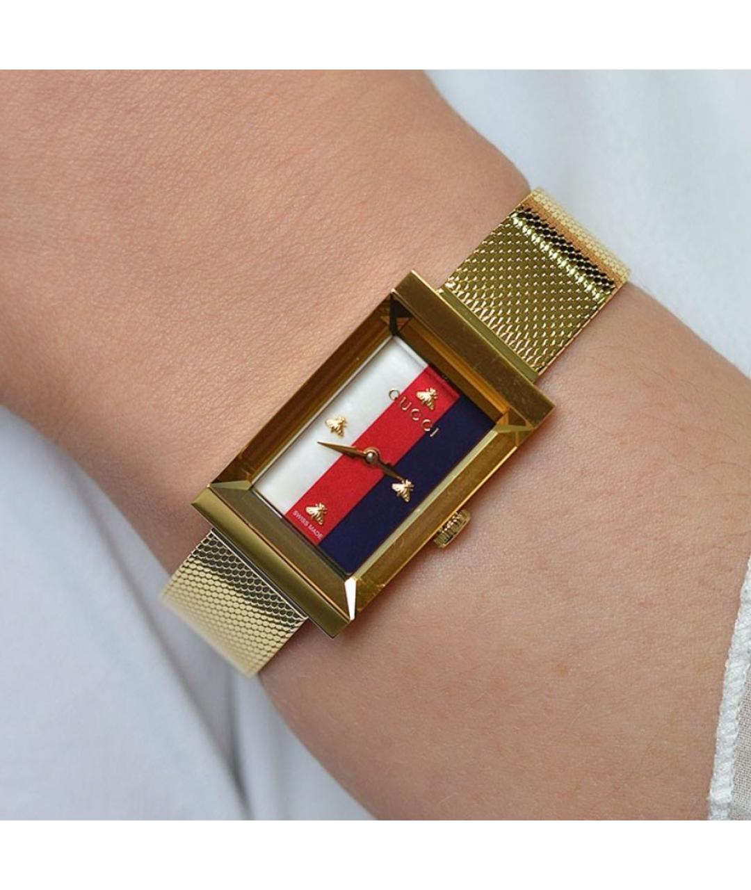 GUCCI Золотые часы, фото 4