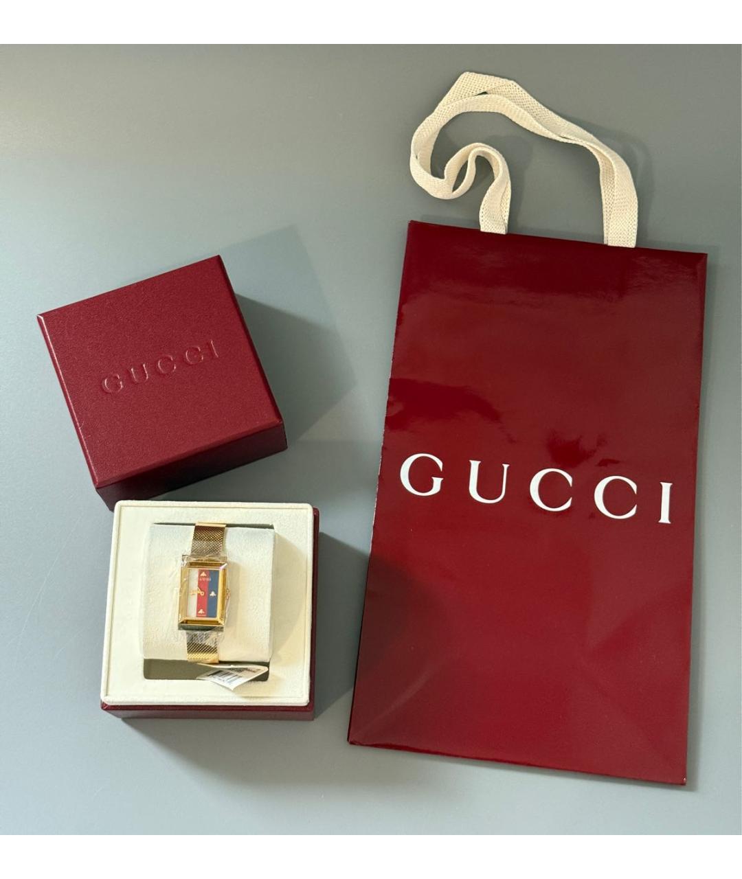 GUCCI Золотые часы, фото 5