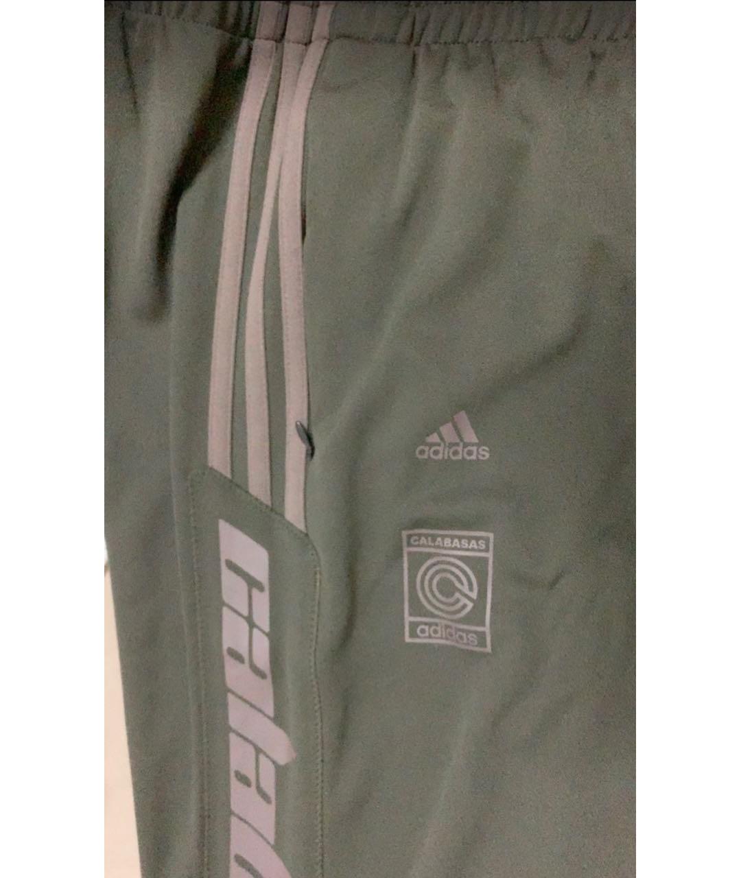 ADIDAS YEEZY Хаки полиэстеровые повседневные брюки, фото 4
