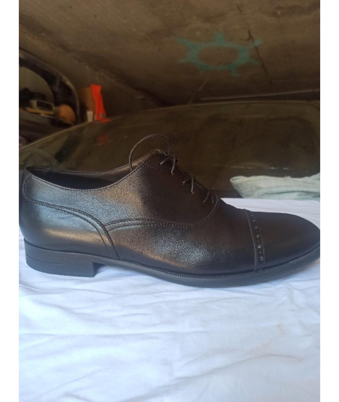 ERMENEGILDO ZEGNA XXX Черные кожаные туфли, фото 5