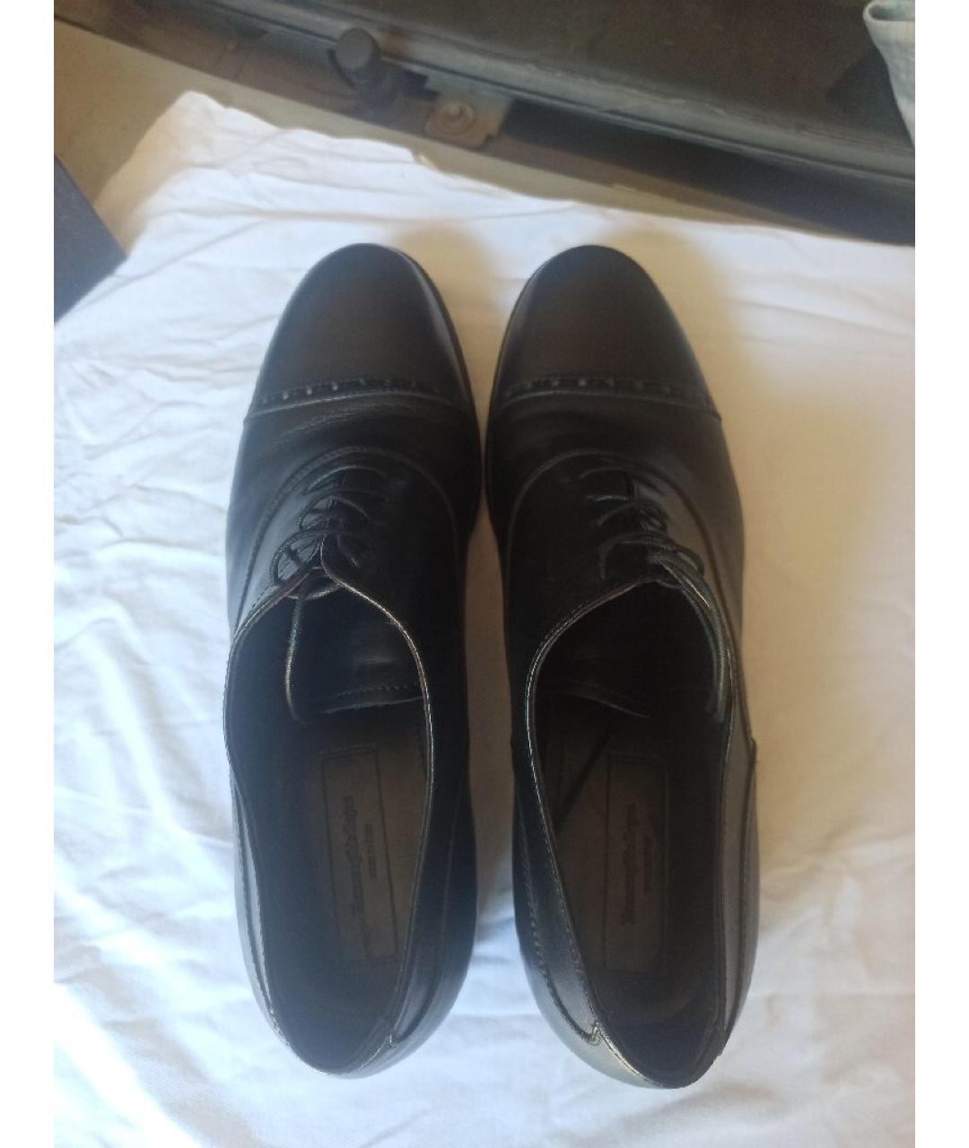 ERMENEGILDO ZEGNA XXX Черные кожаные туфли, фото 3