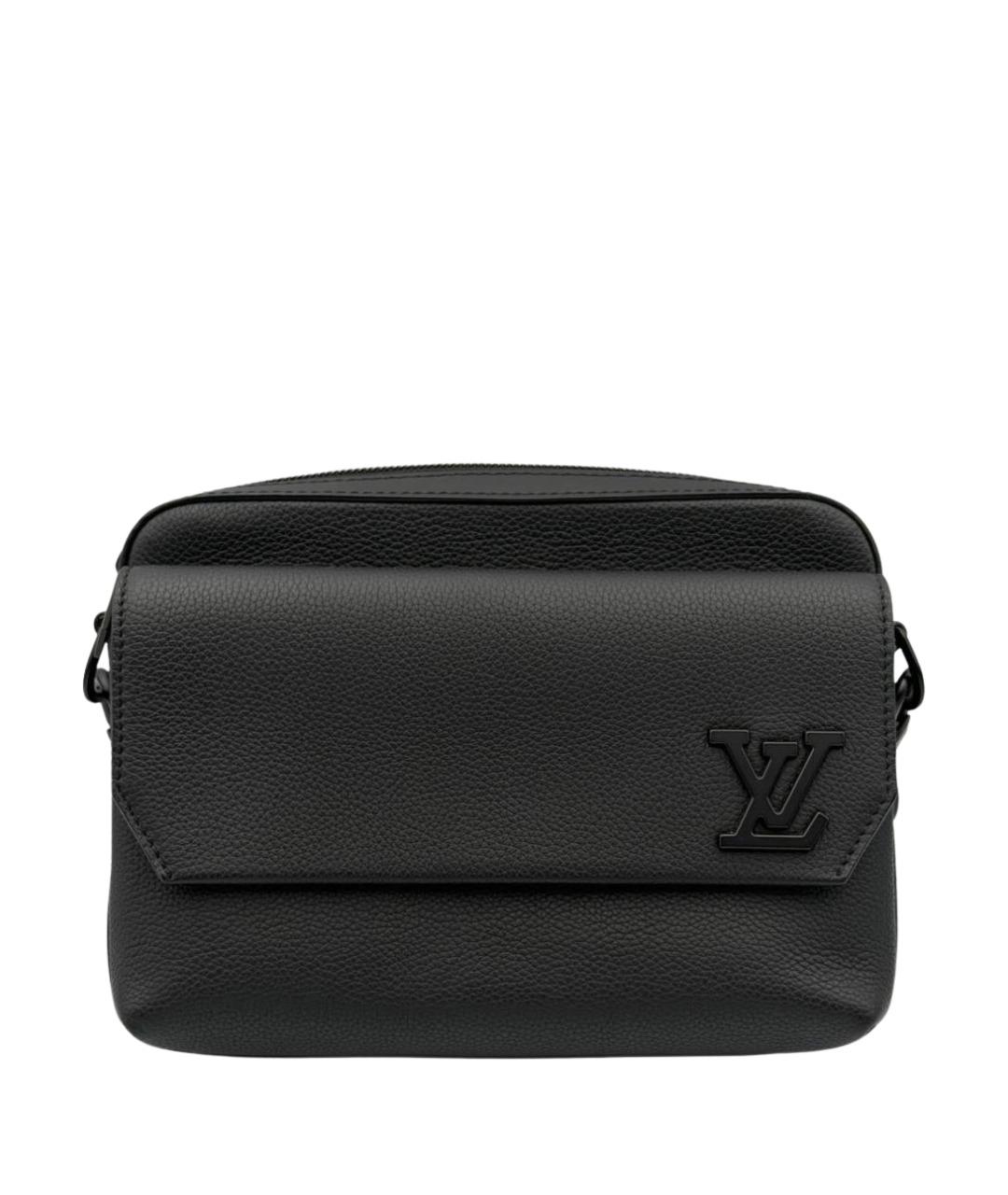 LOUIS VUITTON Черная кожаная сумка на плечо, фото 1